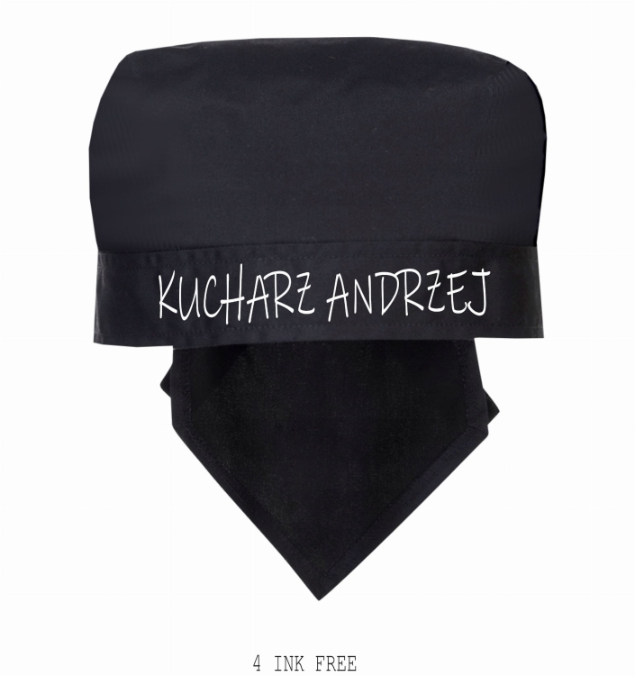 Schwarze Kochbandana für den Chefkoch