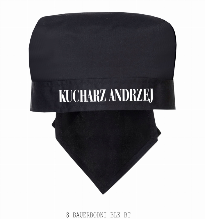 Personalisierte schwarze Kochbandana