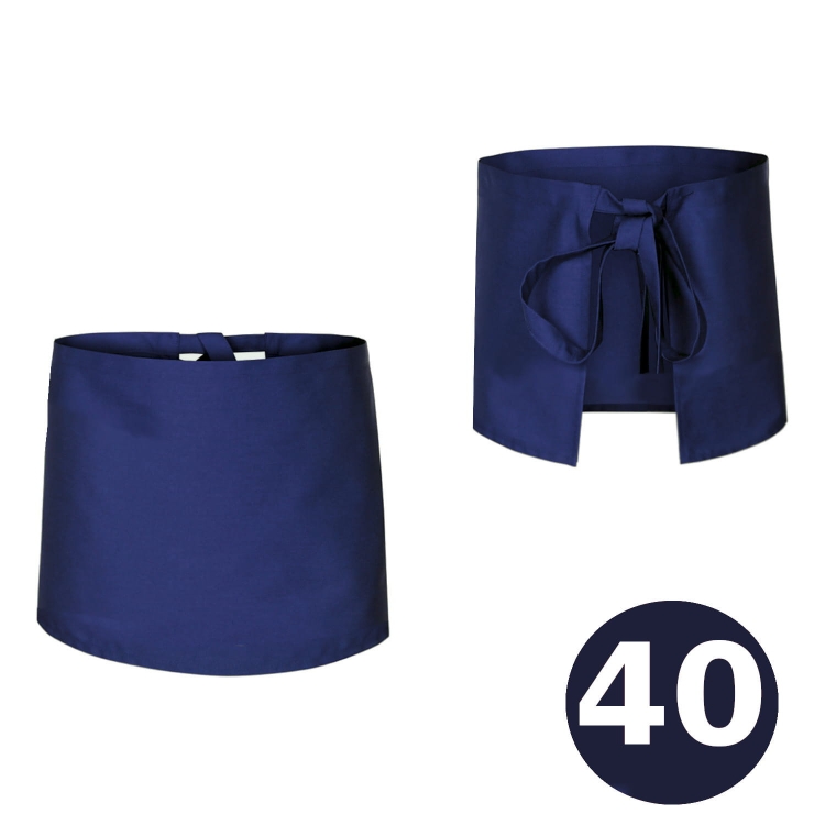 Lange blaue Kochschürze 40cm