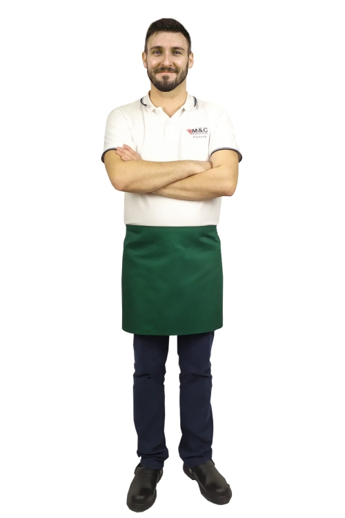 Grüne Kellnerschürze 40 cm lang