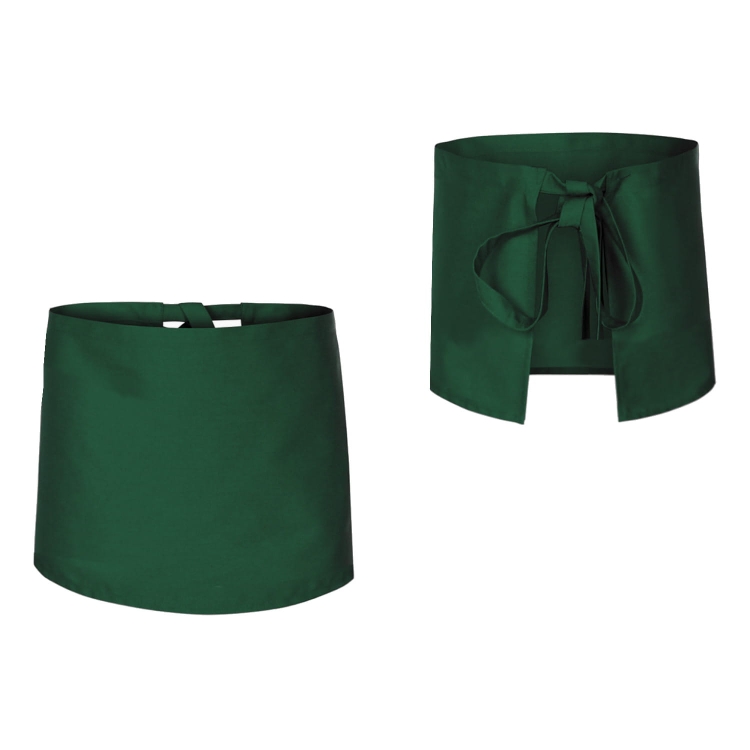 Grüne Kochschürze für Barkeeper, Länge 40 cm