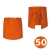 50 cm lange orangefarbene Bartender-Schürze