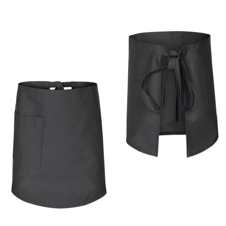 Kochschürze für Kellner grau, Länge 60 cm