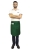 Grüne Kellnerschürze in Barkeeper-Länge von 60 cm.