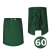 Länge 60 cm grüne Koch-Servier-Schürze für Kellner und Barkeeper.