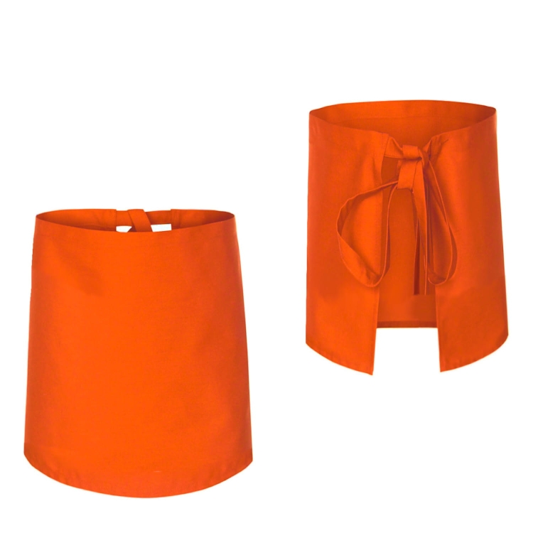 Kochschürze orange, Länge 60 cm