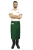 Grüne Kellner- und Barkeeper-Schürze, 75 cm lang