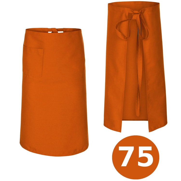 Lange Kochschürze für Kellner in Orange.