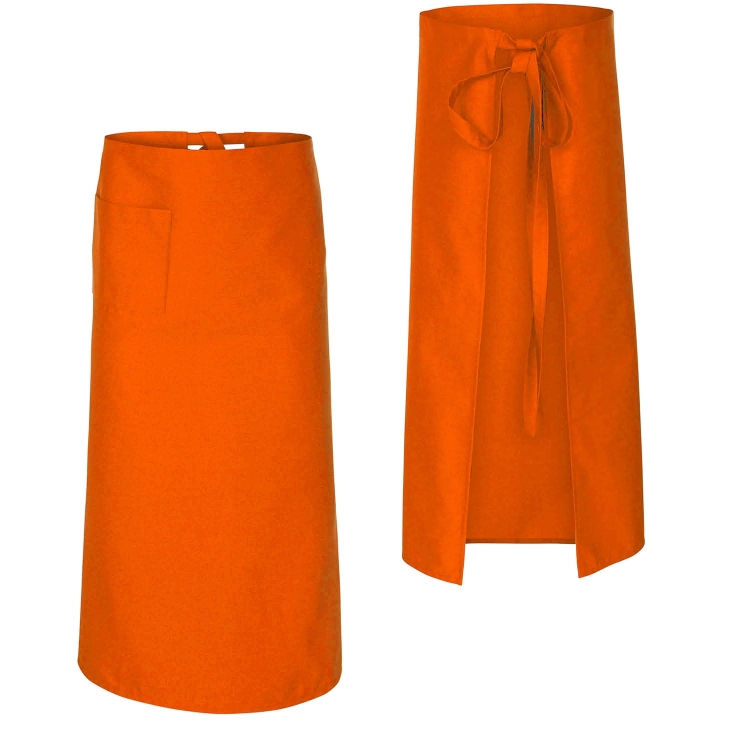 Lange Kochschürze für Kellner in Orange.
