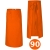 Orange Kochschürze für Kellner, Länge 90 cm