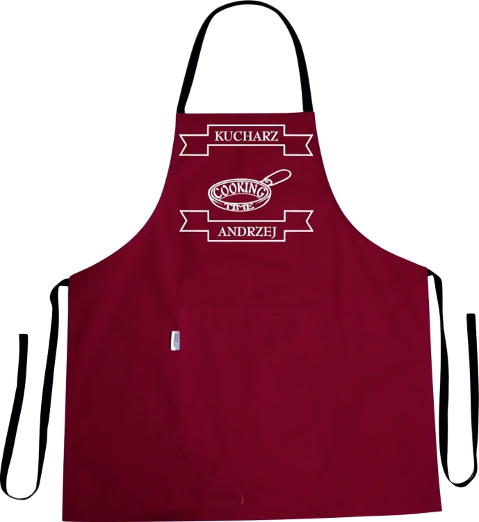 Küchen-Schürze mit dem Aufdruck "Cooking Time"