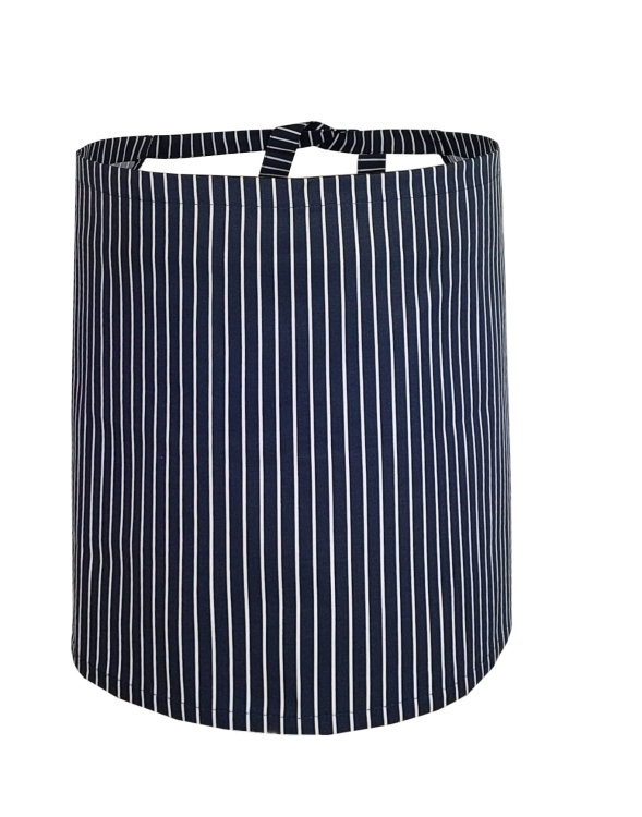 Kochschürze navy mit weißen Streifen