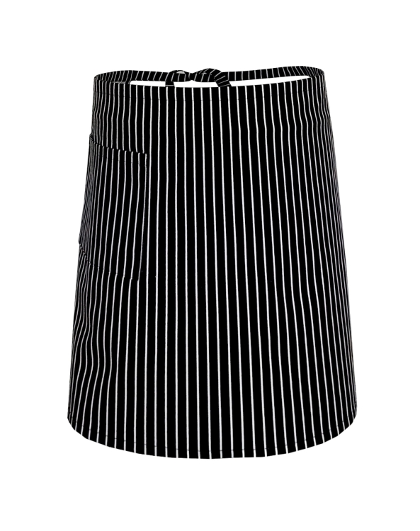 Schürze schwarz, lang. 50cm