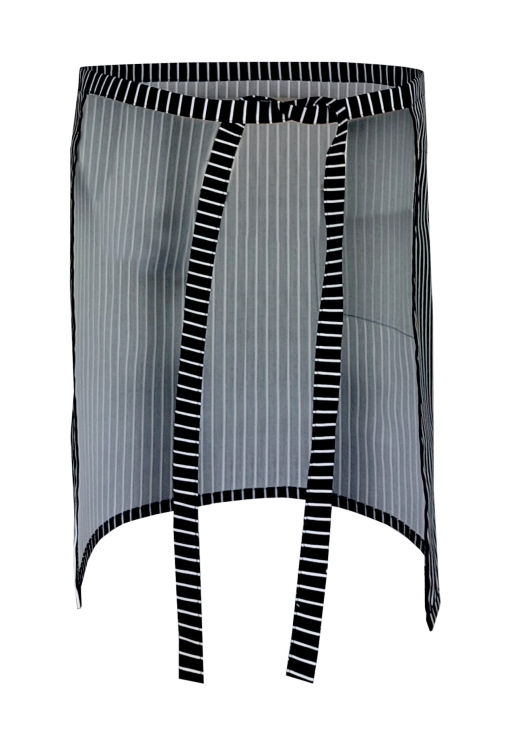 Lange schwarze Kellnerschürze 50 cm