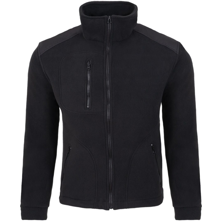 Schwarzer Fleece-Pullover