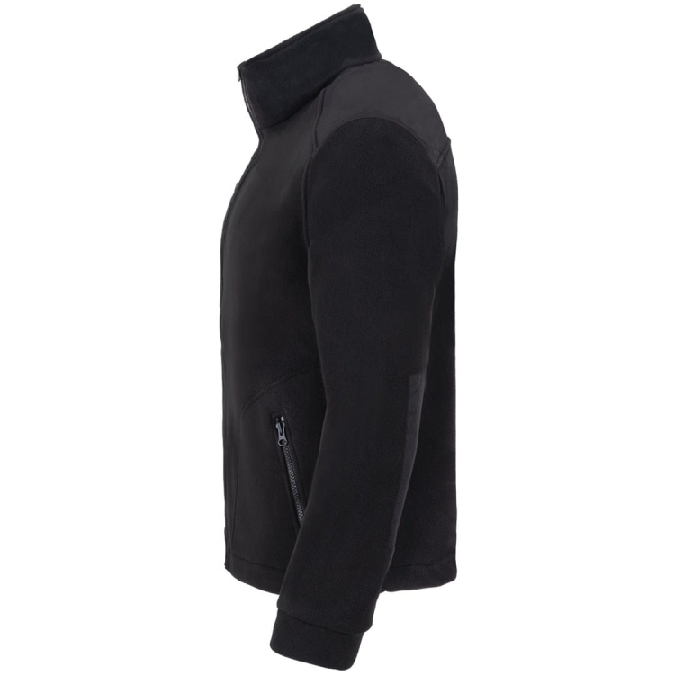 Schwarzer Fleece-Pullover