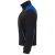Medizinischer Fleece-Pullover mit kornblumenblauen Einsätzen in Schwarz.