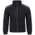 Schwarzer Fleece-Pullover mit grauen Einsätzen