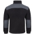 Fleecejacke mit grauen Einsätzen in Schwarz.