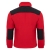 Fleecejacke mit schwarzen Einsätzen in Rot.
