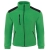 Grüne Fleecejacke mit schwarzen Einsätzen