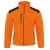 Fleecejacke mit schwarzen Einsätzen in Orange.