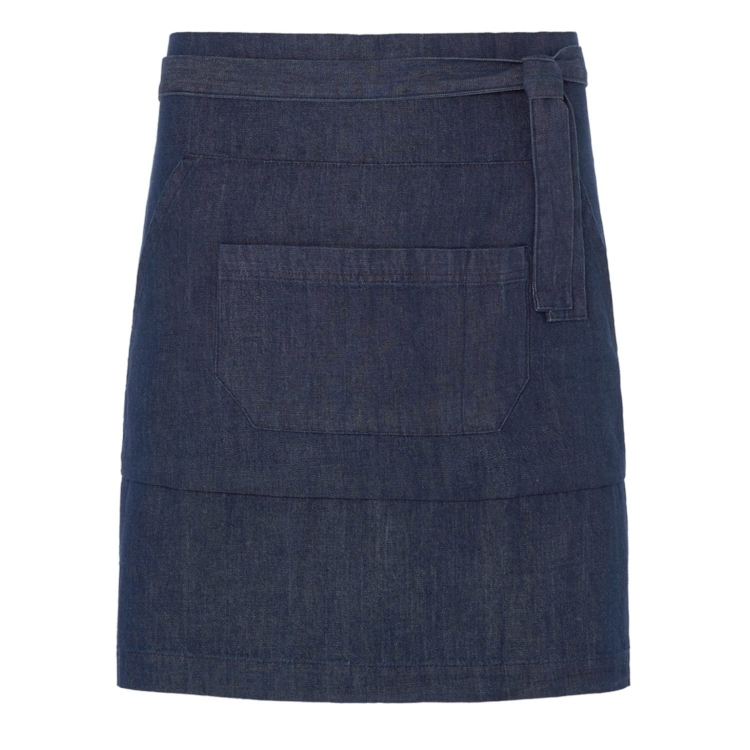 Barkeeper-Schürze 50 cm in Jeansfarbe
