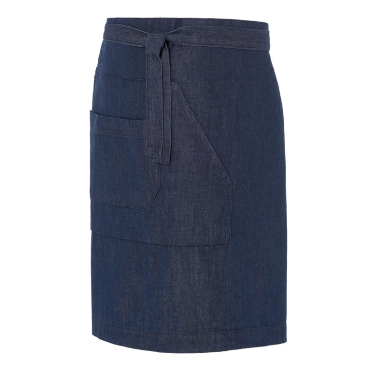 Barkeeper-Schürze 50 cm aus Jeans gefertigt.