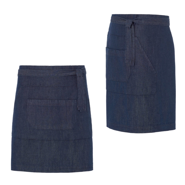 Barkeeper-Schürze 50 cm im Jeans-Stil