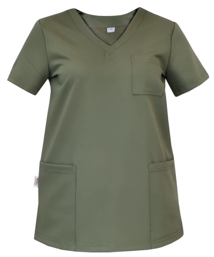 Oliwkowa bluza medyczna damska Casual Premium