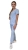 Komplet medyczny damski niebieski – scrubs CASUAL PREMIUM