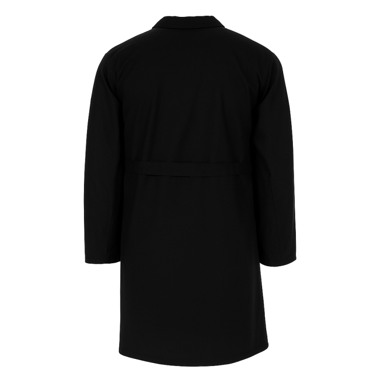 Fartuch czarny damski laboratoryjny z guzikami