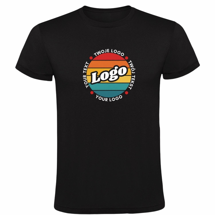 T-shirt koszulka czarna personalizowana Twój własny nadruk logo kreator online przód.jpg