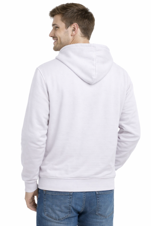 Bluza-męska-zapinana-na-zamek-z-kapturem-kieszeniami-biała-widok-z-tyłu.png