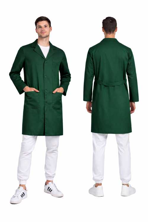 Fartuch męski laboratoryjny w kolorze zielonym.png