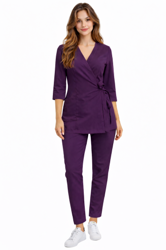 BASIC PREMIUM fioletowy komplet medyczny damski