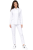 Komplet MEDICAL BEAUTY medyczny bluza biała z granatową lamówką długi rekaw   i białe cygaretki.png