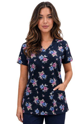 Bluza medyczna W4 z elastycznej bawełny