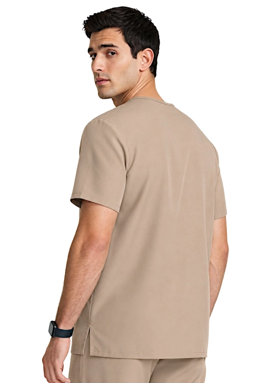 Beżowa męska  bluza medyczna  originals ultra widok z tyłu.png