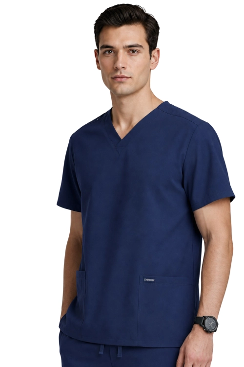 Granatowa męska  bluza medyczna  originals ultra widok z boku.png